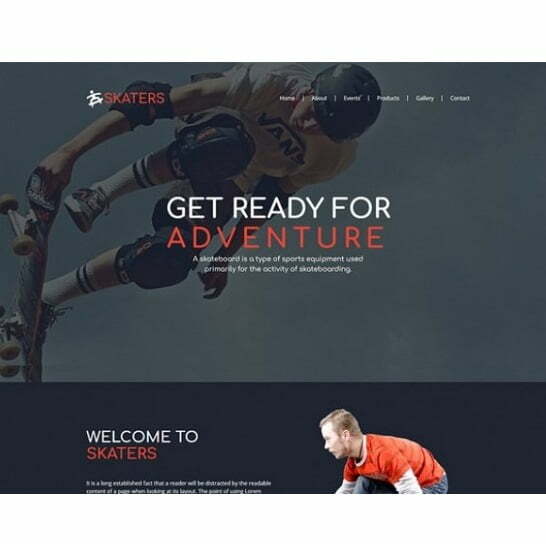 Skateboard – HTML Template